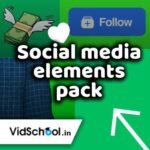 Social media elements follow buttons, like subscribe buttons etc green screen animations free download